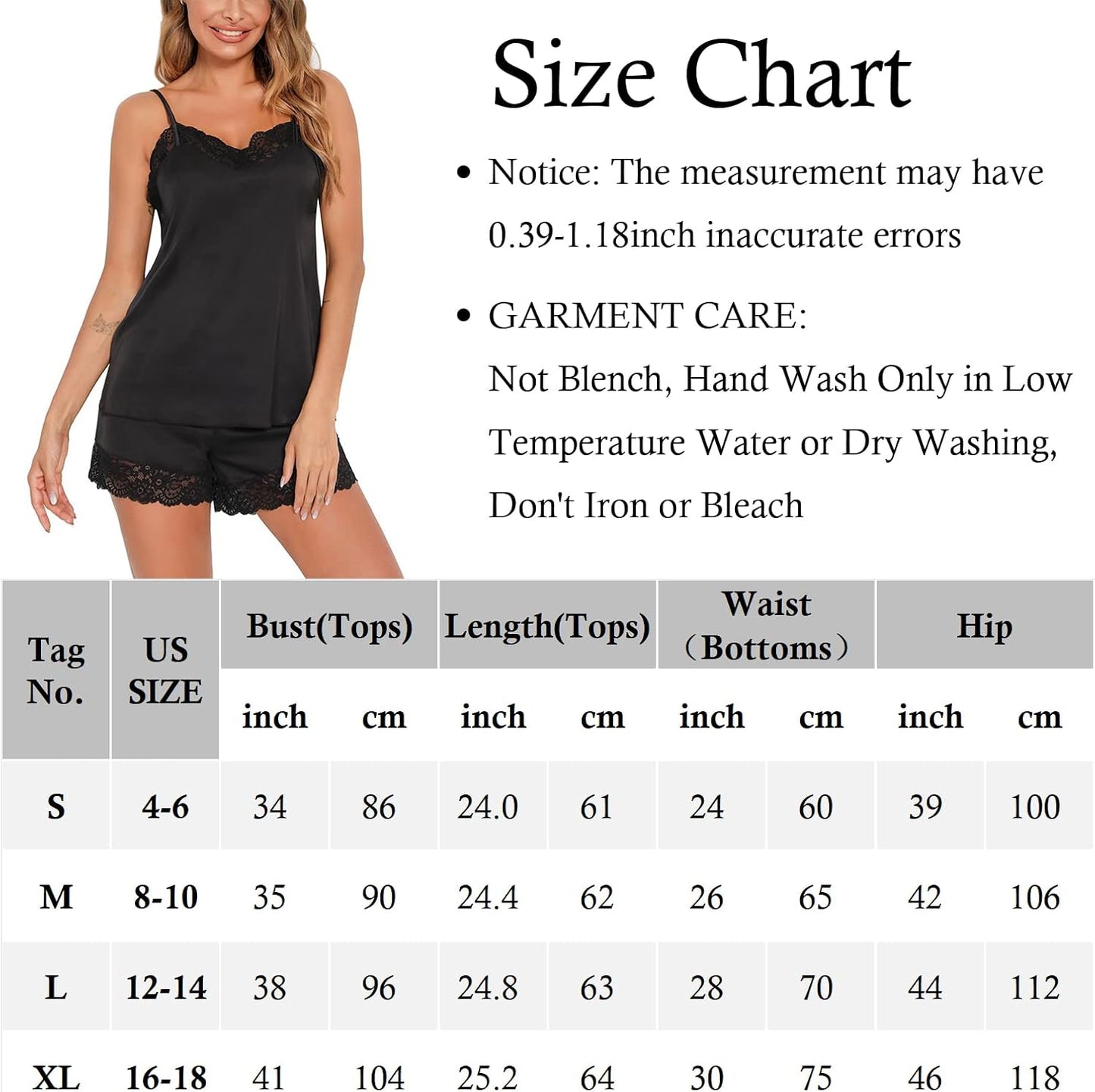 2 Piece Silk Satin Pajamas Set